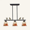 Tiffany sunflower black antique brass island pendant dining room light
