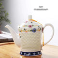 Traditional blue & white porcelain tea set dining room perforated body