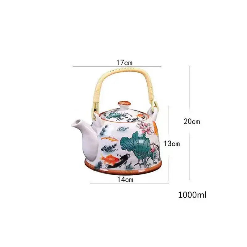 DecorBites™ Blue and White Porcelain Tea Pot Clay Yixing Coffee Teapot Gaiwan Samovar
