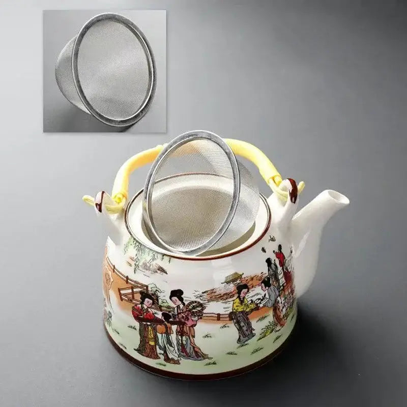 DecorBites™ Blue and White Porcelain Tea Pot Clay Yixing Coffee Teapot Gaiwan Samovar