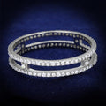 TS434 - Rhodium 925 Sterling Silver Ring with AAA Grade CZ  in Clear
