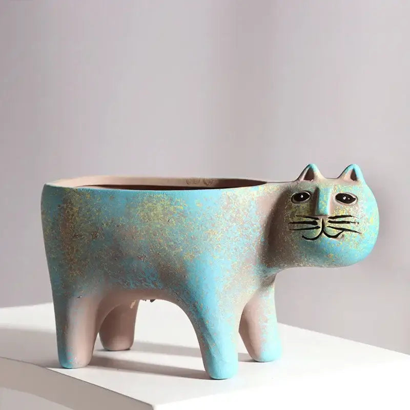 DecorBites™ Cat Succulent Plant Pot - Cute Cartoon Animal Design for Home Decor