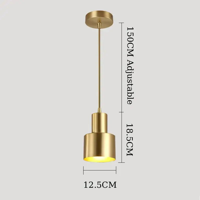 Two tier brass finish led pendant light for dining room