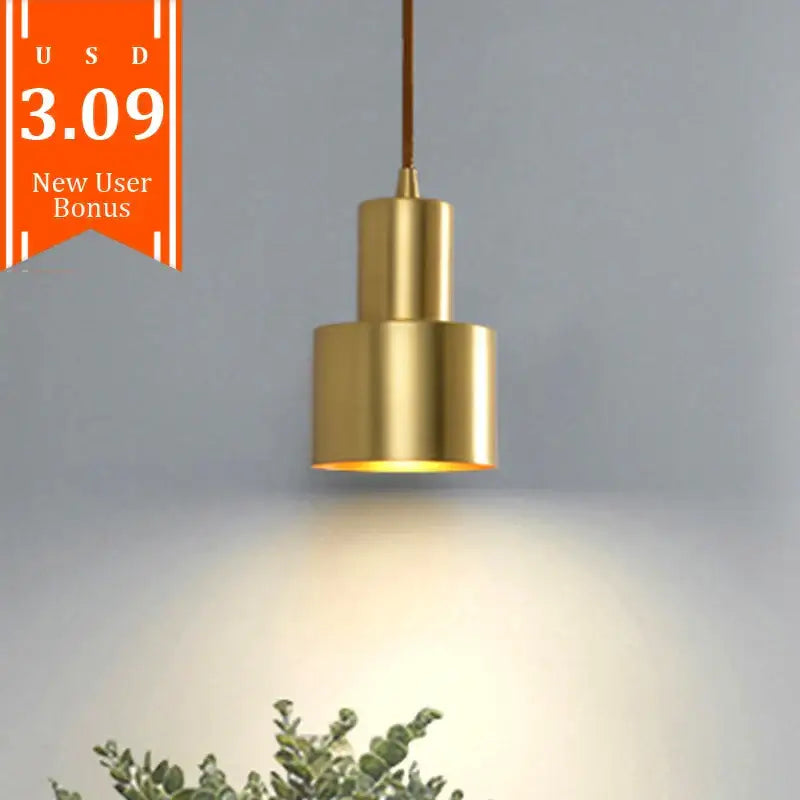 Two tier brass finish led pendant light for dining room