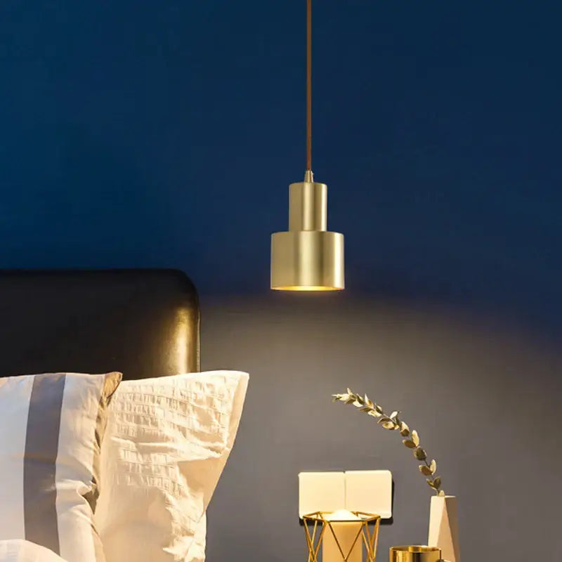 Two tier brass finish led pendant light for dining room