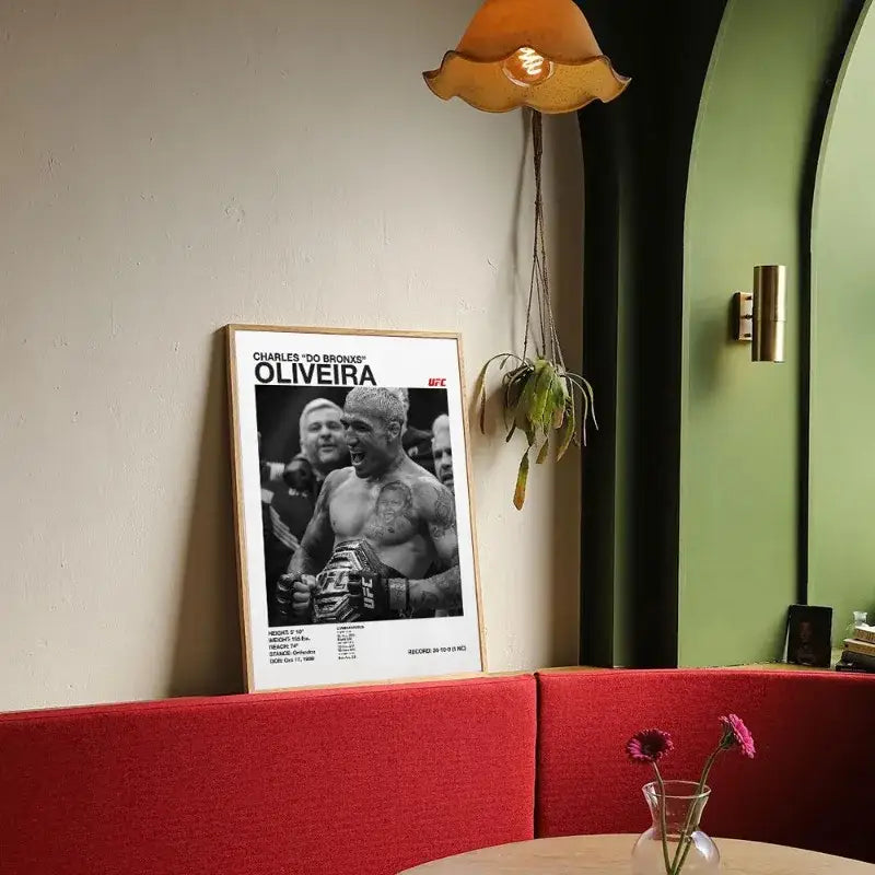Set of 9 black and white ufc canvas print gym wall decor