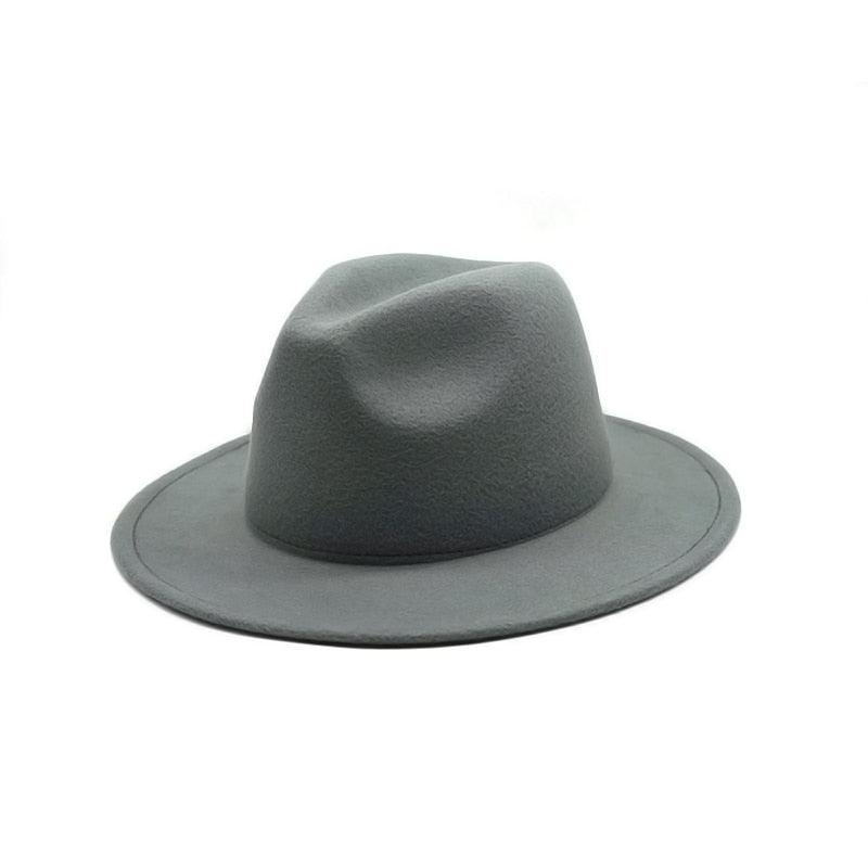 Unisex Autumn Winter Women's Hat Fedoras Big Brim Hats For Women Elegant Fedoras Warm Ladies Girls Hat Vintage Style Luxury Hat 56-58cm