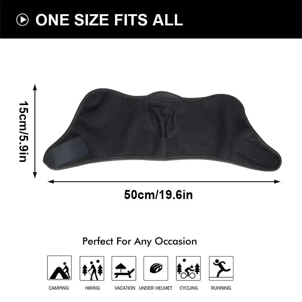 Unisex Breathable Black Half Ski Windproof Sport Mask Face Cover Ear Warmer For Winter Weather Men Running Thermal Masks Scarf Snowboard Ski Mask Neck Warmer