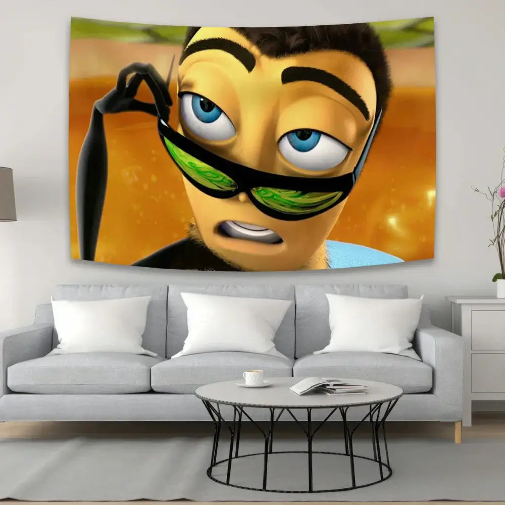 DecorBites™ Bee Movie Meme Tapestry Art Wall Hanging Decor for Living Room