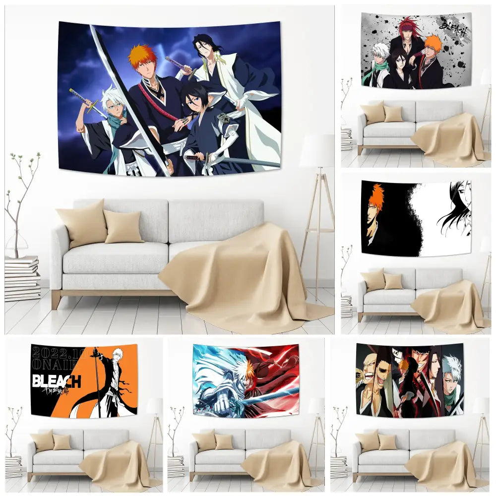 DecorBites™ Bleach Japan Anime Tapestry Wall Decoration Witchcraft Hippie Wall Hanging
