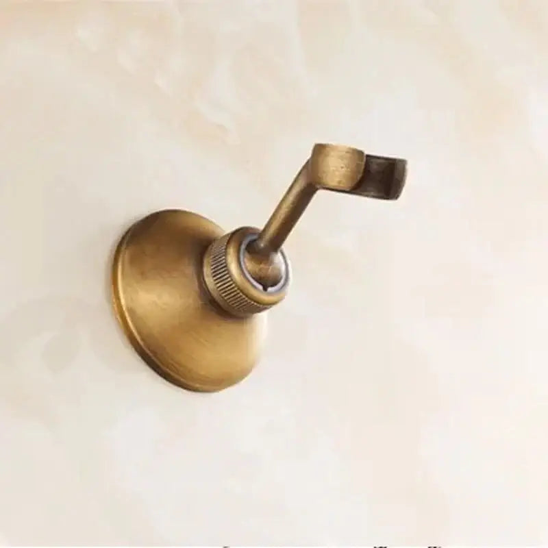Vintage brass and ceramic handheld shower head bathroom fixture