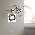 Vintage brass and green glass led wall lights bedroom sconce