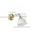 Vintage brass and green glass led wall sconce for bedroom
