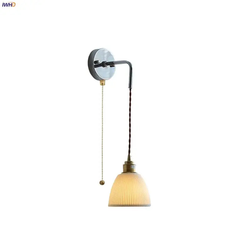 DecorBites™ Ceramic LED Wall Sconce Modern Nordic Design Adjustable Pull Chain Switch WC Mirror Light