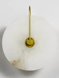 Vintage brass ceramic wall lamp with knob switch bedroom sconce