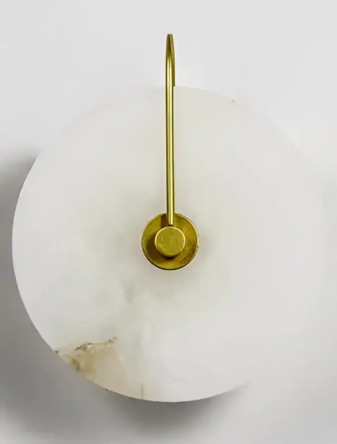 Vintage brass ceramic wall lamp with knob switch bedroom sconce