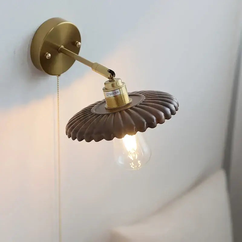 DecorBites™ LED Wall Lamp Walnut Wood Stair Light Fixture
