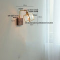 Vintage brass wall light with etched clear glass bedroom sconce