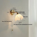 Vintage green glass led wall sconce bedroom brass stair light