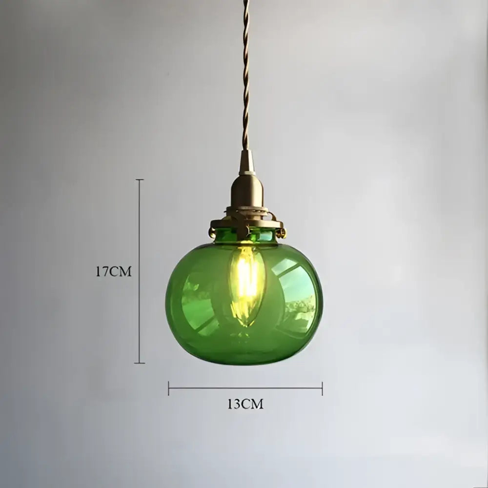DecorBites™ Brass Pumpkin LED Pendant Light - Japanese Style Bedroom Suspension