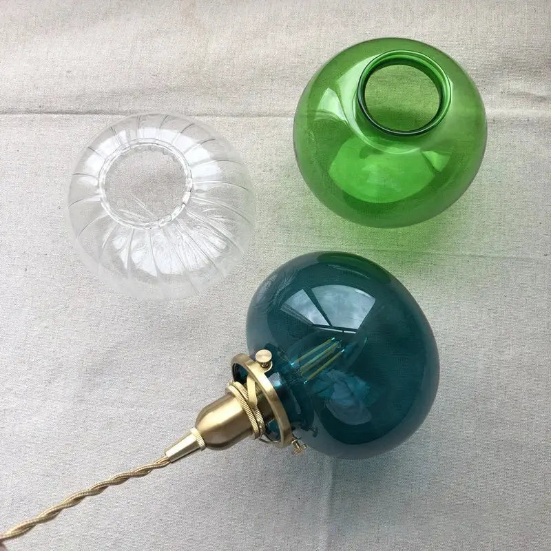 DecorBites™ Brass Pumpkin LED Pendant Light - Japanese Style Bedroom Suspension