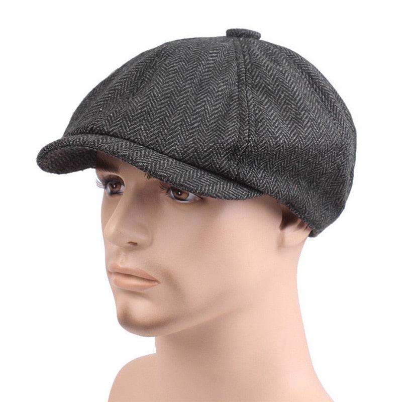 Vintage Men Beret Hats Classic Simple Winter Warm Caps Cotton Comfortable Autumn Beret Flat Hat Quality Durable Retro Men's Hat Unique Berets For Men Retro Cap