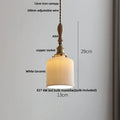 DecorBites™ Ceramic LED Pendant Lights with Ash Wood Nordic Design