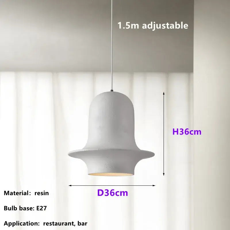 Wabi-sabi industrial black chandelier dining room pendant light