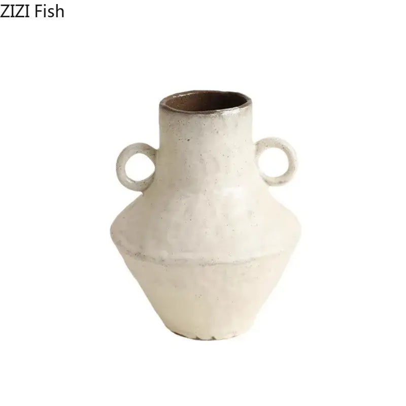 Wabi-sabi rustic brown decorbites ceramic vase living room decor