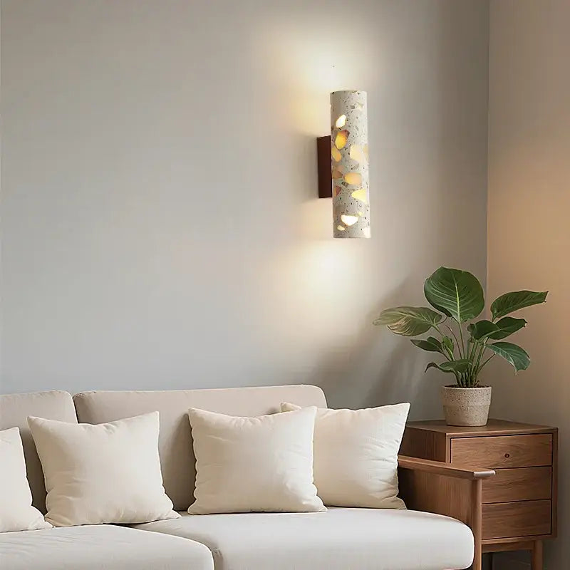DecorBites™ LED Wall Lights for Dining Room Stair Bedroom Stone Terrazzo Wood - Wabi Sabi Aesthetic