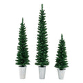 Costway Set of 3 Pre-Lit Artificial Christmas Trees with 423 Branch Tips 3  4  5 FT