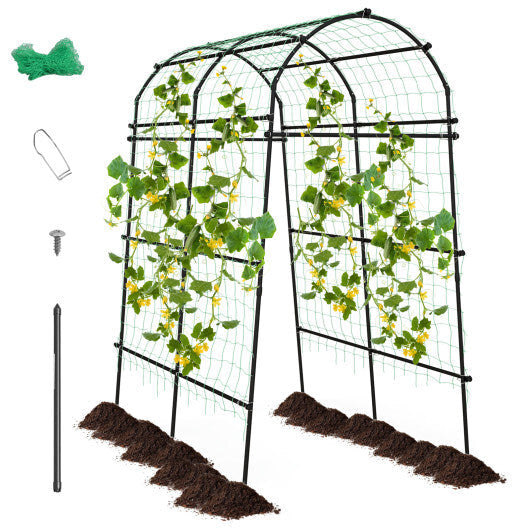 1 PCS 7.5FT Garden Arch Trellis Outdoor Plant Support Archway for Climbing Vine Flower
