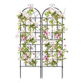 71" Tall Metal Garden Trellis for Climbing Plants 2 Pack Fence Panels Retro