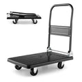 Folding Push Cart Dolly Platform Hand Truck with 360 Swivel Wheels 440LBS Capacity
