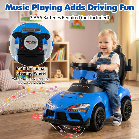 3-in-1 Toyota Licensed Foot-to-Floor Stroller Sliding Walking Toy-Blue
