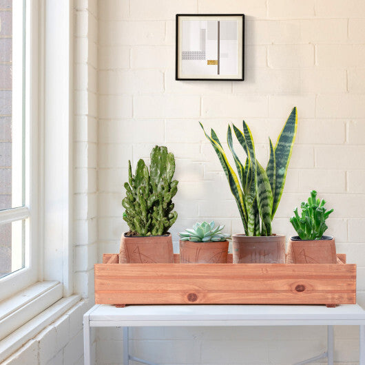 36 Inch Wooden Flower Planter Box Garden Yard Decorative Window Box Rectangular