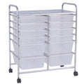 Costway 12 Storage Drawer Organizer Bins Rolling Cart