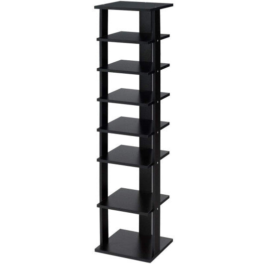 Costway 7-Tier Shoe Rack Practical Free Standing Shelves Storage Shelves-Black
