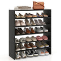 Costway 6-tier Shoe Rack with Anti-tipping Device for Entryway-Black