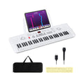 Costway 61 Key Electric Portable Digital Keyboard Piano for Beginner-White