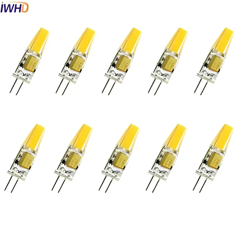 Warm white cob g4 led bulb 10-pack for chandelier dining room