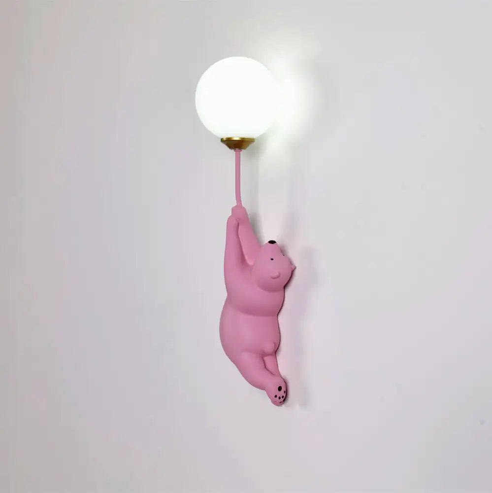 DecorBites™ Blue Bear 3D Moon Wall Lamp for Children's Bedroom Interior Lighting