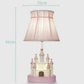 Whimsical pink & white castle kids chandelier led bedroom light
