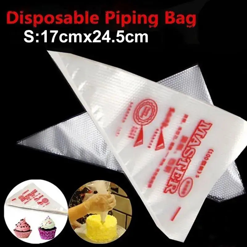 DecorBites™ 50-Piece Disposable Pastry Bags Set for Cake Decoration and Baking