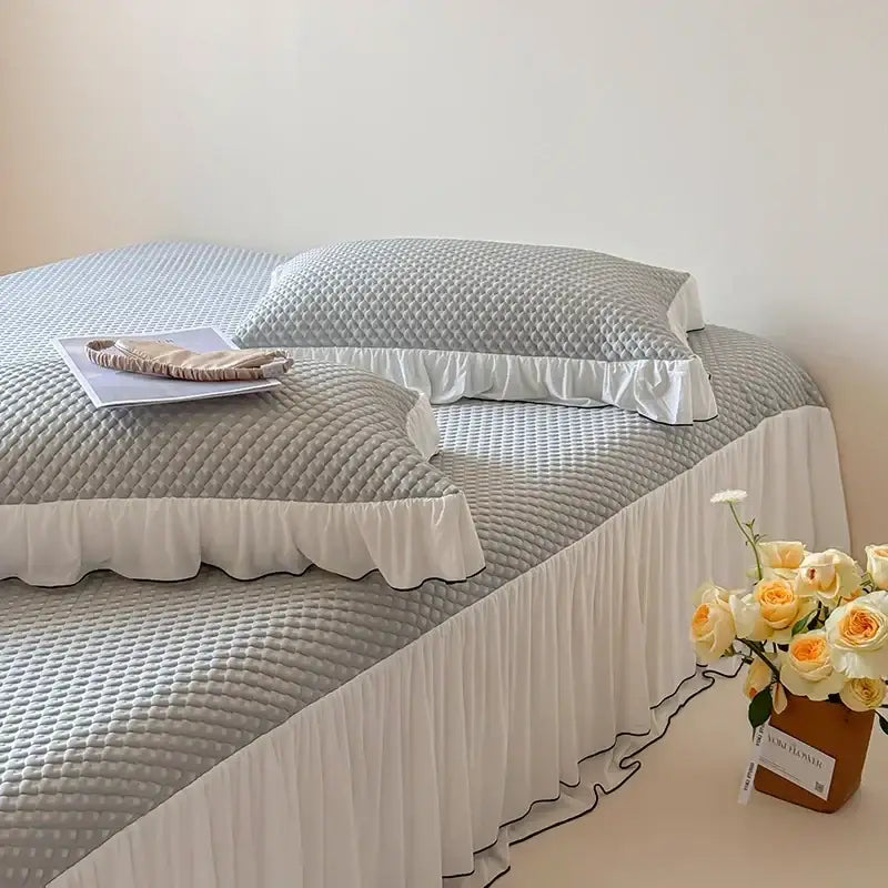 White and black ruffled bedding set bedroom decorbites cool feeling