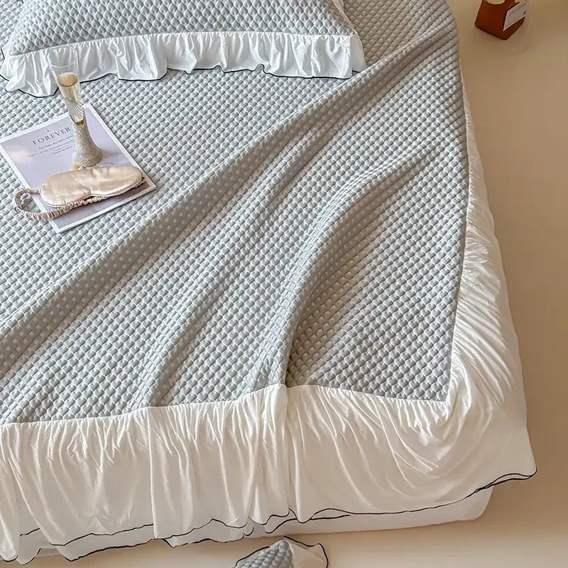 White and black ruffled bedding set bedroom decorbites cool feeling