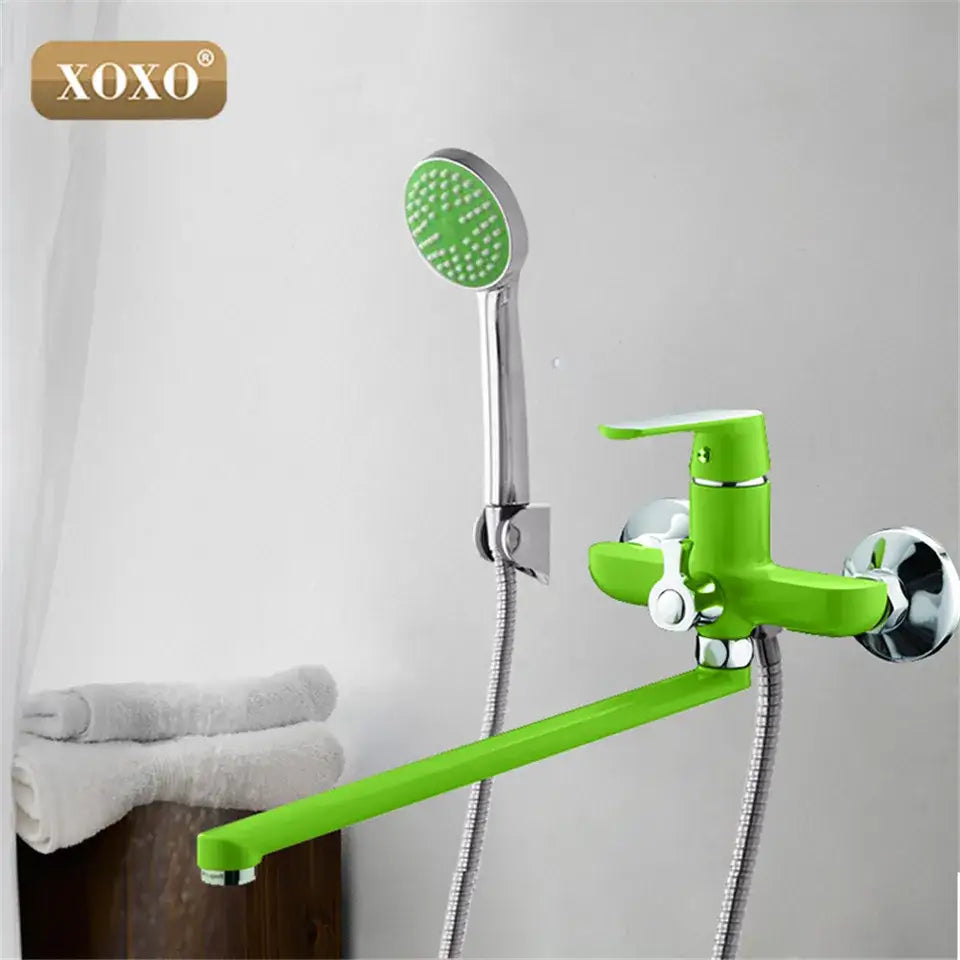 DecorBites™ Brass Body XOXO Bathtub Shower Faucet in Three Colors