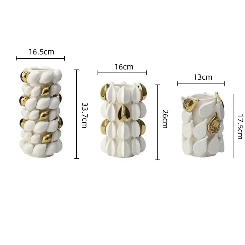 DecorBites™ Lemon Carambola Ceramic Vase Gold-Plated Fruit Shape Creative Home Decor