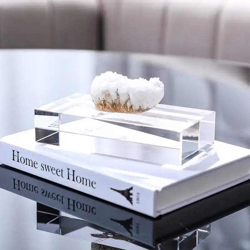 DecorBites™ Clear Crystal Coralline Ornaments for Home Decor