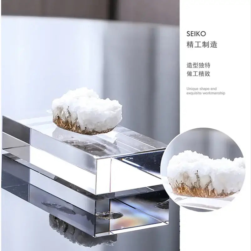 DecorBites™ Clear Crystal Coralline Ornaments for Home Decor